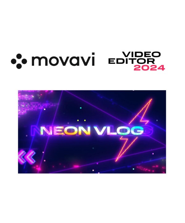Movavi Video Editor 2024 - Neon Vlog Pack DLC Steam Key GLOBAL